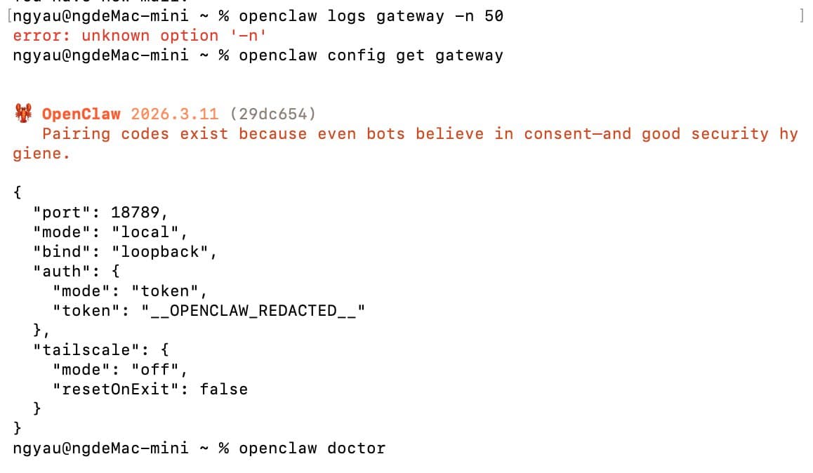 Gateway config JSON 輸出